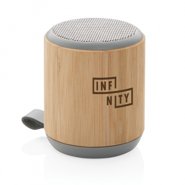 Logotrade promotional giveaway image of: Bamboo and fabric 3W wireless speaker