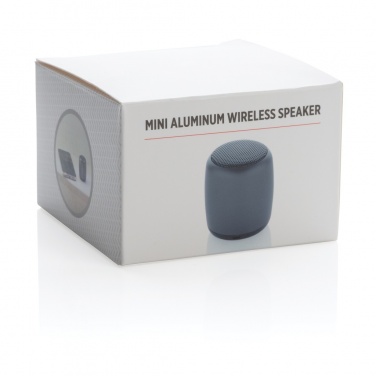 Logo trade promotional merchandise photo of: Mini aluminium wireless speaker