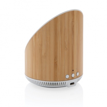 Logo trade promotional product photo of: Ovate bamboo 5W speaker with 15W wireless charger