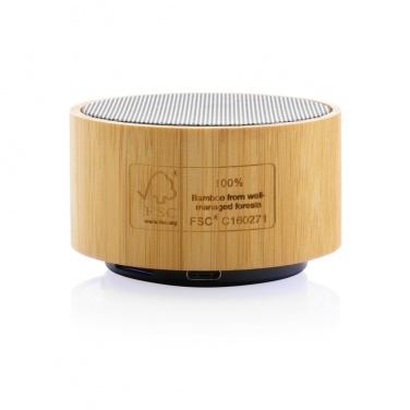 Logotrade promotional merchandise photo of: RCS recycled plastic and bamboo 3W wireless speaker