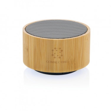 Logotrade business gift image of: RCS recycled plastic and bamboo 3W wireless speaker