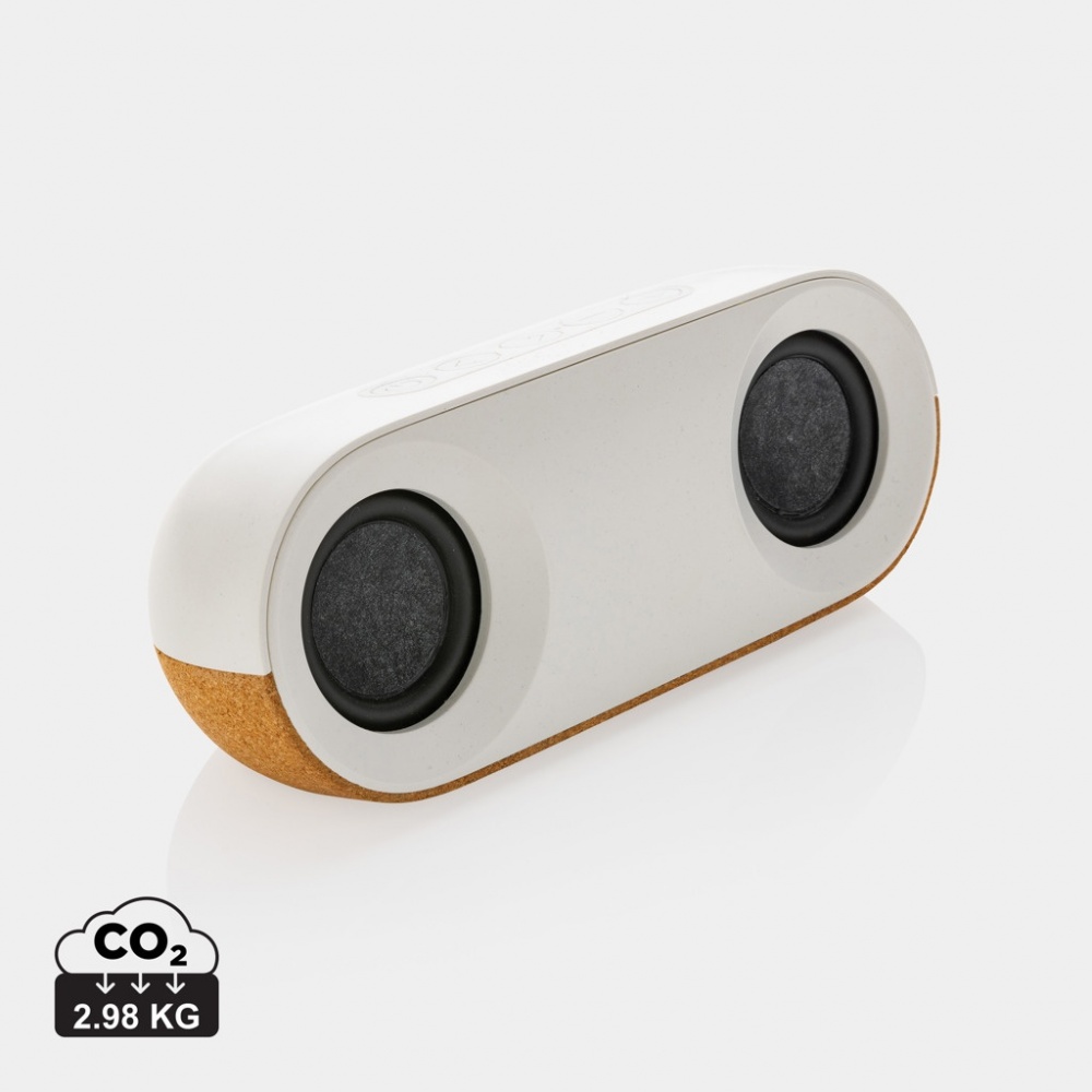 Logotrade business gift image of: Oregon RCS recycled plastic and cork 10W speaker