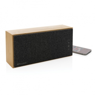 Logo trade promotional products image of: Wynn 20W bamboo wireless speaker