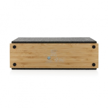 Logo trade advertising products picture of: Wynn 20W bamboo wireless speaker