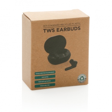 Logotrade promotional item picture of: RCS standard recycled plastic TWS earbuds