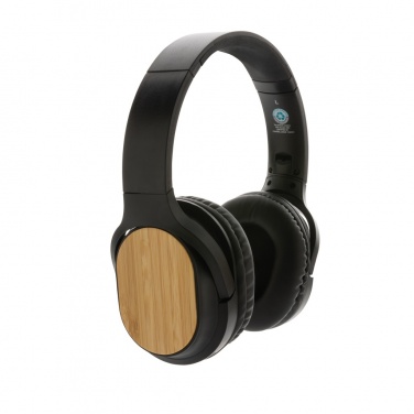 Logo trade promotional product photo of: RCS and bamboo Elite Foldable wireless headphone