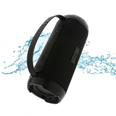 Logotrade promotional item image of: RCS recycled plastic Soundboom waterproof 6W speaker