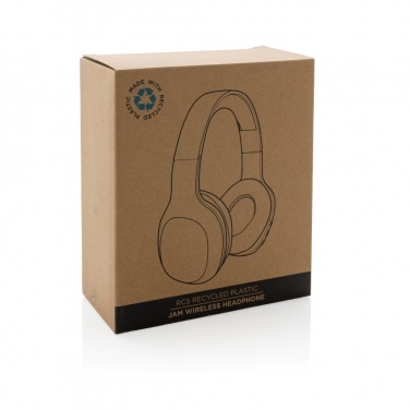 Logo trade corporate gifts image of: RCS recycled plastic JAM wireless headphone