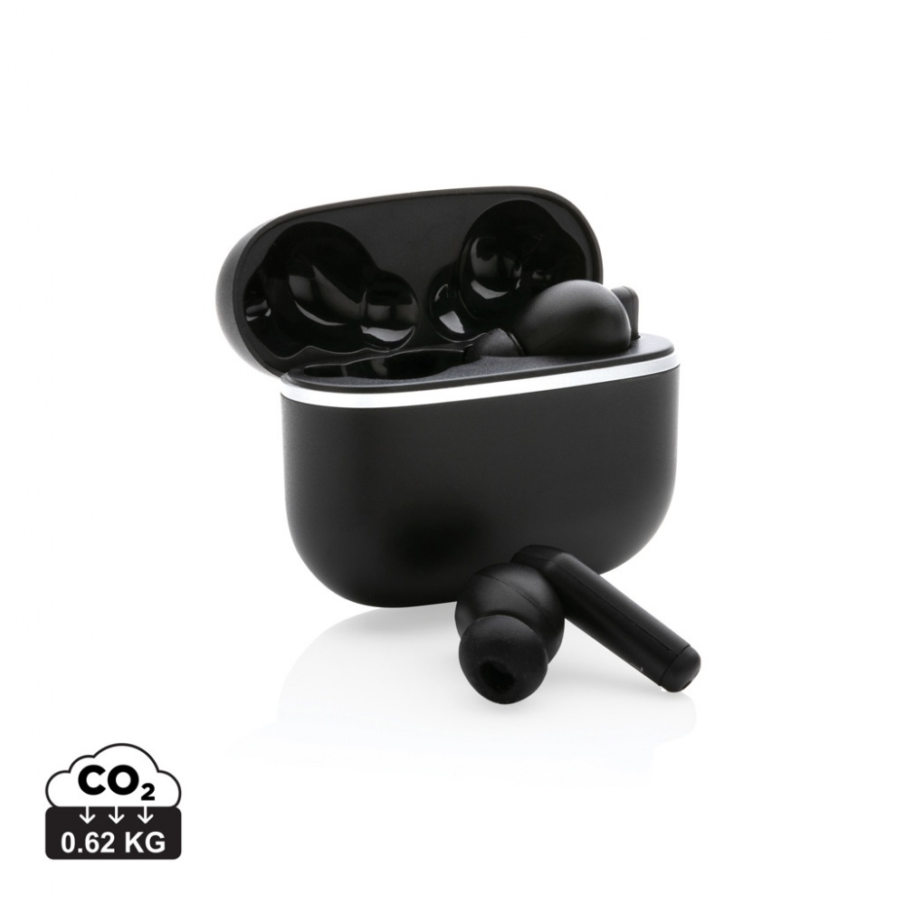 Logo trade promotional giveaways picture of: RCS recycled plastic Swiss Peak TWS earbuds 2.0