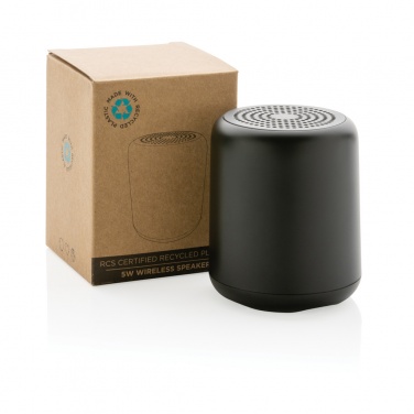 Logo trade corporate gifts picture of: RCS certified recycled plastic 5W Wireless speaker