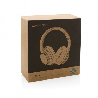 Logo trade advertising products picture of: Terra RCS recycled aluminium wireless headphone