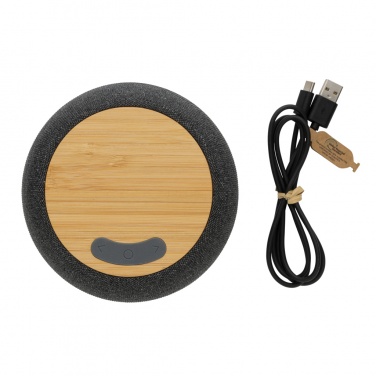 Logo trade business gift photo of: RCS Rplastic/PET and bamboo 5W speaker