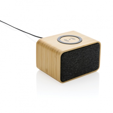 Logotrade business gifts photo of: RCS Rplastic 3W speaker with bamboo 5W wireless