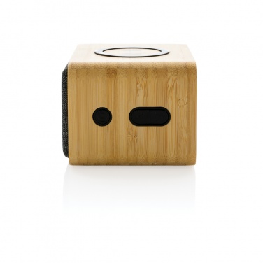 Logo trade promotional gift photo of: RCS Rplastic 3W speaker with bamboo 5W wireless