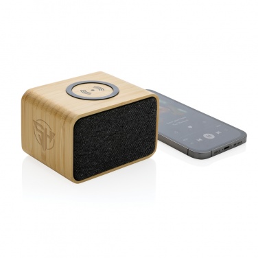 Logotrade promotional items photo of: RCS Rplastic 3W speaker with bamboo 5W wireless