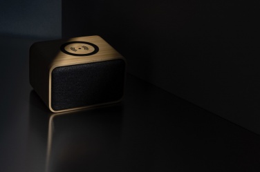 Logotrade promotional item image of: RCS Rplastic 3W speaker with bamboo 5W wireless