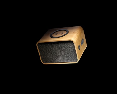 Logotrade promotional gift image of: RCS Rplastic 3W speaker with bamboo 5W wireless