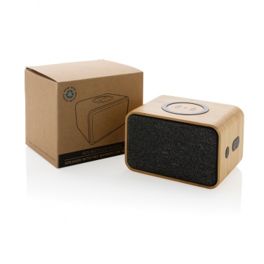 Logotrade promotional gift image of: RCS Rplastic 3W speaker with bamboo 5W wireless