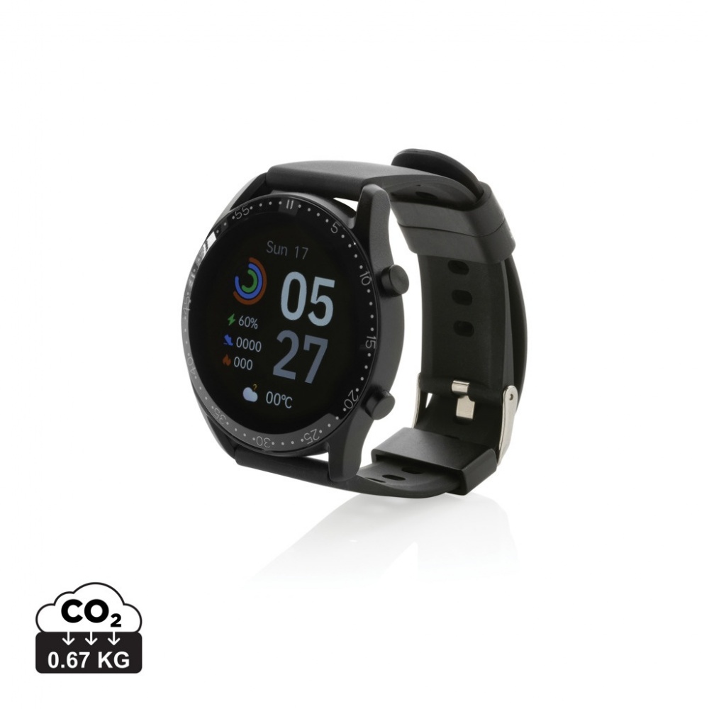 Logo trade corporate gifts picture of: RCS recycled TPU Fit Watch round