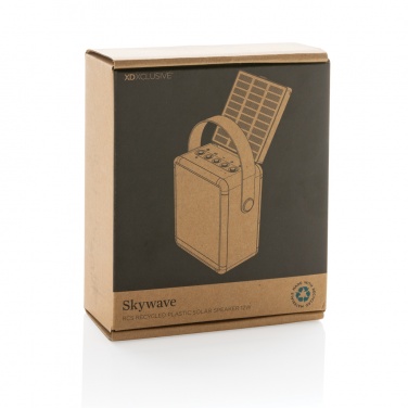 Logo trade corporate gift photo of: Skywave RCS recycled plastic solar speaker 12W