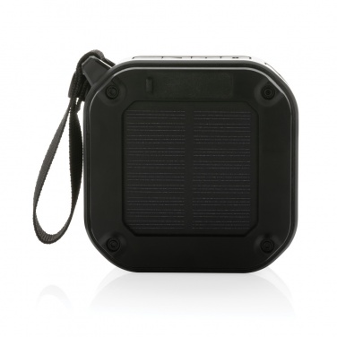 Logo trade promotional giveaways picture of: 3W RCS recycled plastic wireless sunwave solar speaker