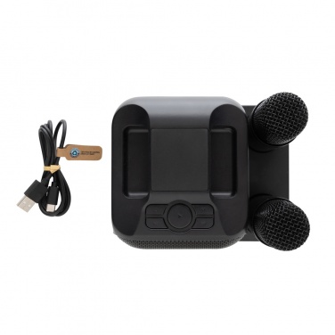 Logotrade promotional product image of: Singvibe RCS recycled plastic karaoke set with double mic