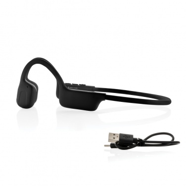 Logo trade promotional merchandise photo of: Urban Vitamin Glendale RCS rplastic air conductive headphone