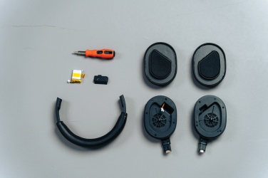 Logotrade promotional items photo of: Irvine RCS recycled and repairable ANC wireless headphone