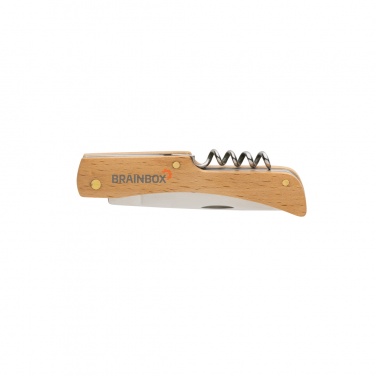 Logotrade promotional item picture of: Wooden knife with bottle opener