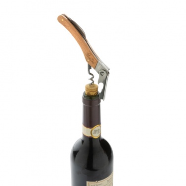 Logo trade promotional giveaways image of: Wooden Corkscrew