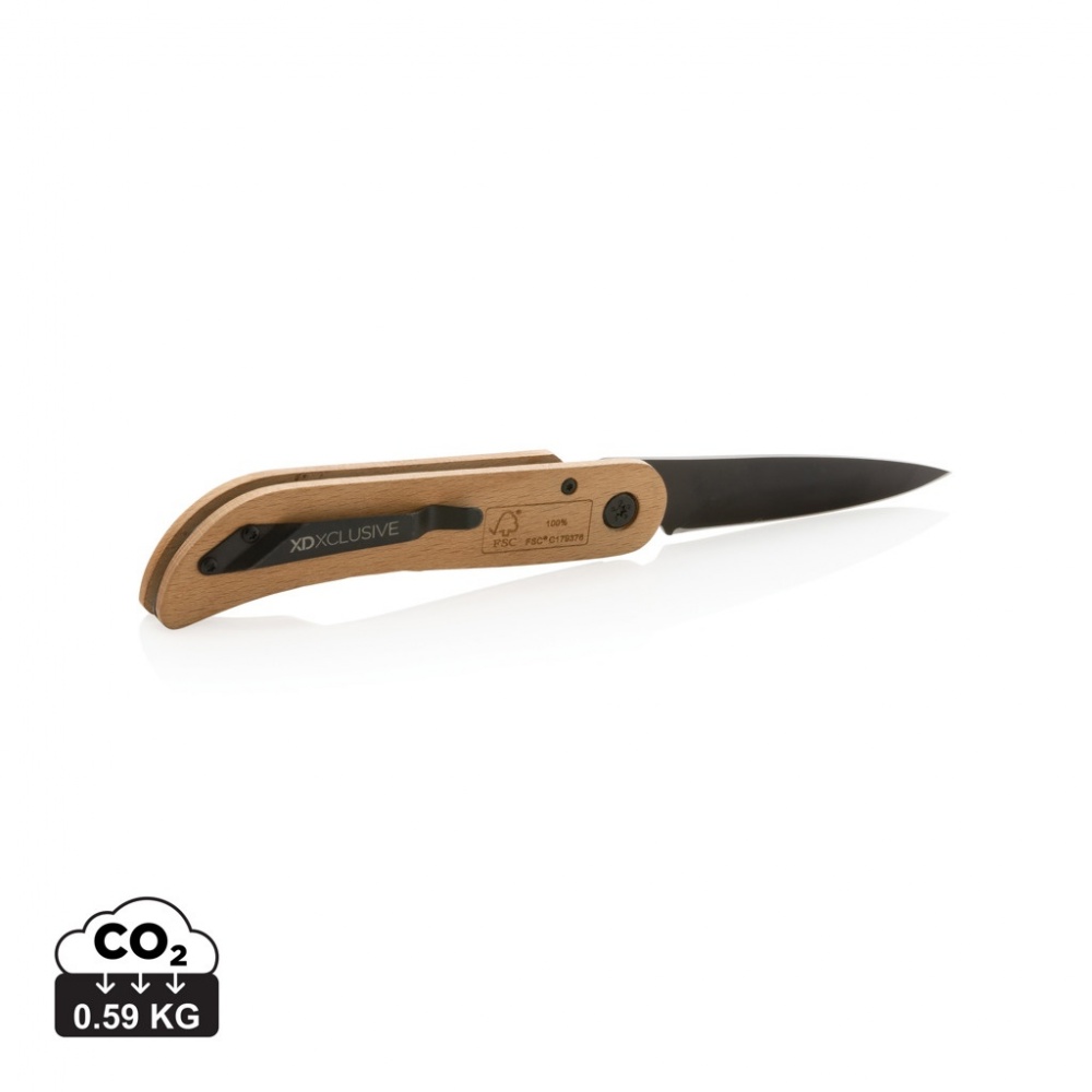 Logotrade promotional merchandise image of: Nemus Luxury Wooden knife with lock