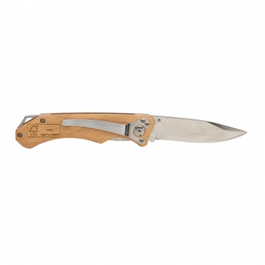 Logo trade promotional gifts picture of: Wooden outdoor knife