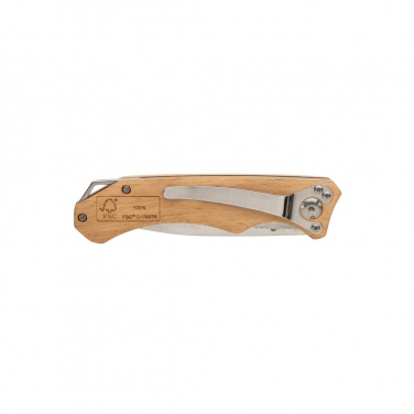 Logo trade promotional products image of: Wooden outdoor knife