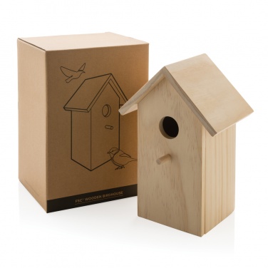 Logo trade promotional item photo of: Wooden birdhouse