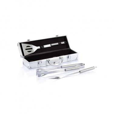 Logotrade promotional gift image of: 3 pcs barbecue set in aluminium box