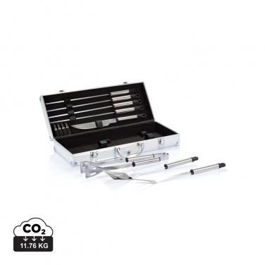 Logotrade promotional merchandise picture of: 12 pcs barbecue set in aluminium box