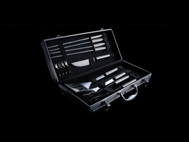 Logotrade promotional item picture of: 12 pcs barbecue set in aluminium box