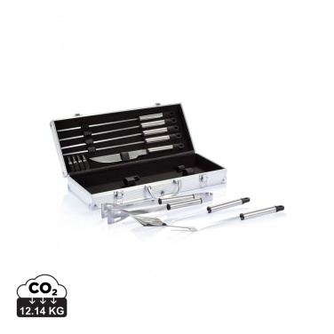 Logotrade promotional gift picture of: 12 pcs barbecue set in aluminium box