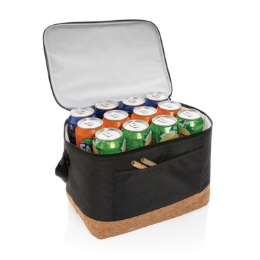 Logo trade promotional merchandise photo of: Impact AWARE™ XL RPET two tone cooler bag with cork detail