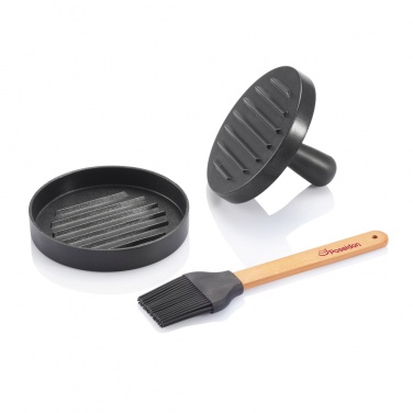 Logotrade promotional merchandise image of: BBQ set with hamburger press and brush