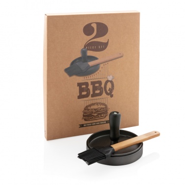 Logotrade business gifts photo of: BBQ set with hamburger press and brush