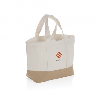 Logo trade corporate gifts image of: Impact Aware™ 285 gsm rcanvas cooler bag undyed