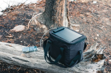 Logo trade promotional giveaway photo of: Pedro AWARE™ RPET deluxe cooler bag with 5W solar panel