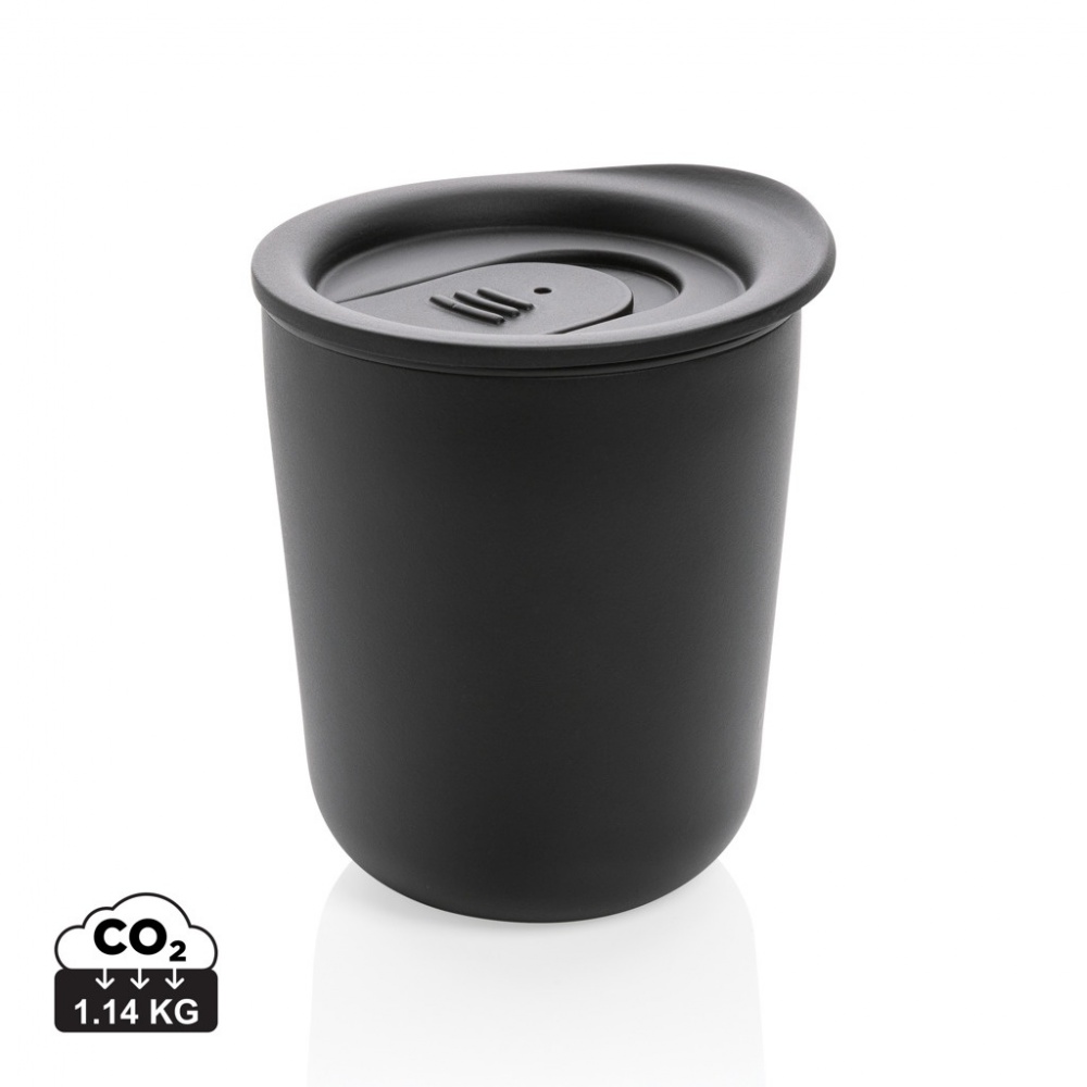 Logo trade business gifts image of: Simplistic antimicrobial coffee tumbler