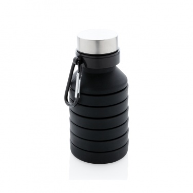 Logotrade promotional gift picture of: Leakproof collapsible silicone bottle with lid