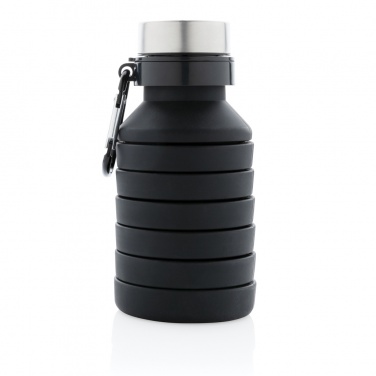 Logo trade promotional product photo of: Leakproof collapsible silicone bottle with lid