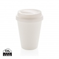 Reusable double wall coffee cup 300ml, white