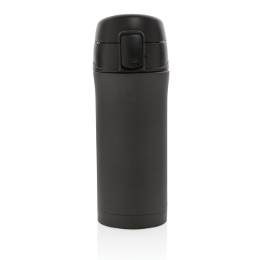 Logo trade promotional giveaways picture of: Metallic easy lock vacuum mug