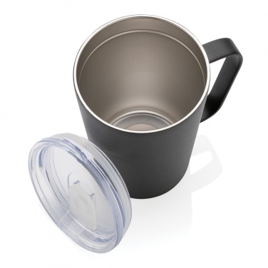 Logo trade corporate gifts picture of: RCS Recycled stainless steel modern vacuum mug with lid