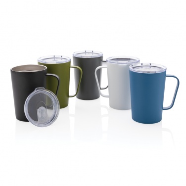 Logo trade advertising products picture of: RCS Recycled stainless steel modern vacuum mug with lid